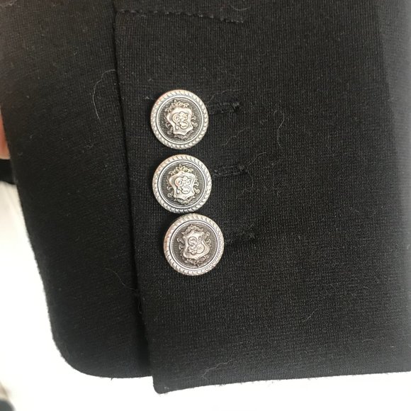 Black Blazer with Flower Lining - Picture 5 of 5